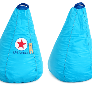 lief zitzak voor kinderen in blauw