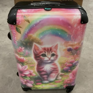No Boring Suitcases Roze kitten L 72L Trolley reiskoffer
